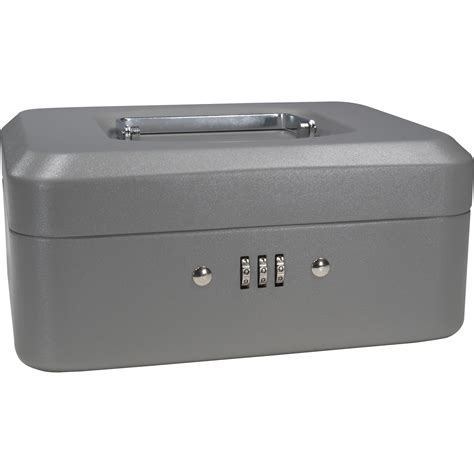 metal cash locking box|cash boxes with combination lock.